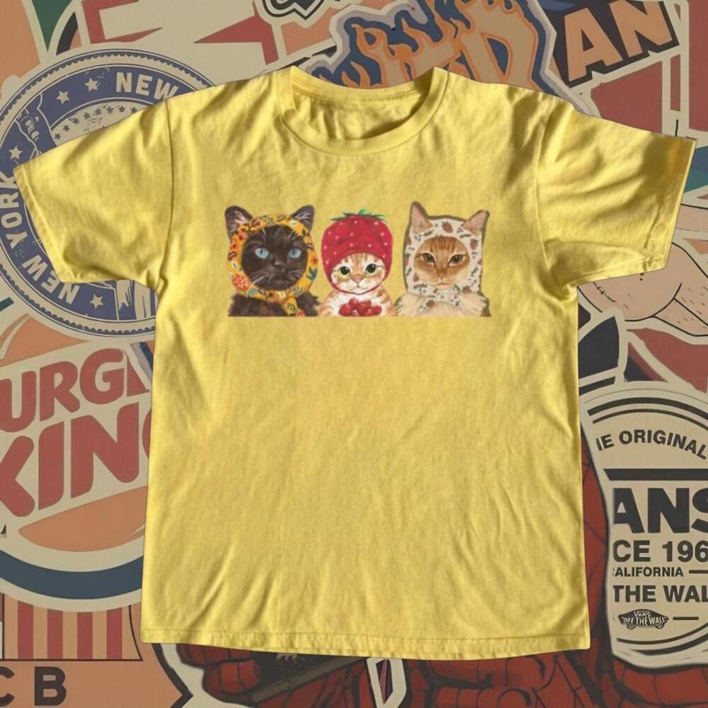Yellow Cat Graphic Tee